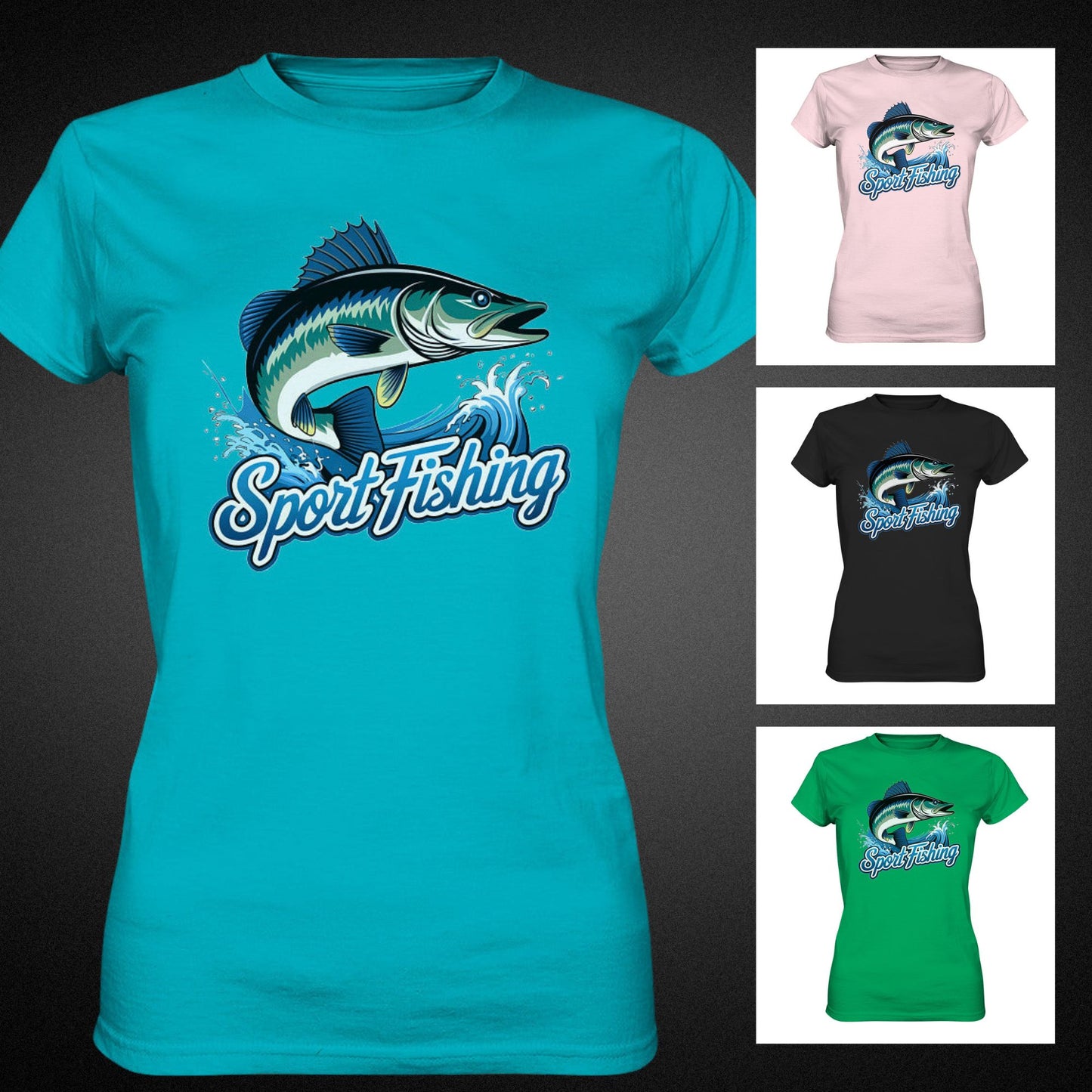 Sport Fishing Ladies Shirt – Cooles Design & Inspirierender Spruch - Ladies Premium Shirt