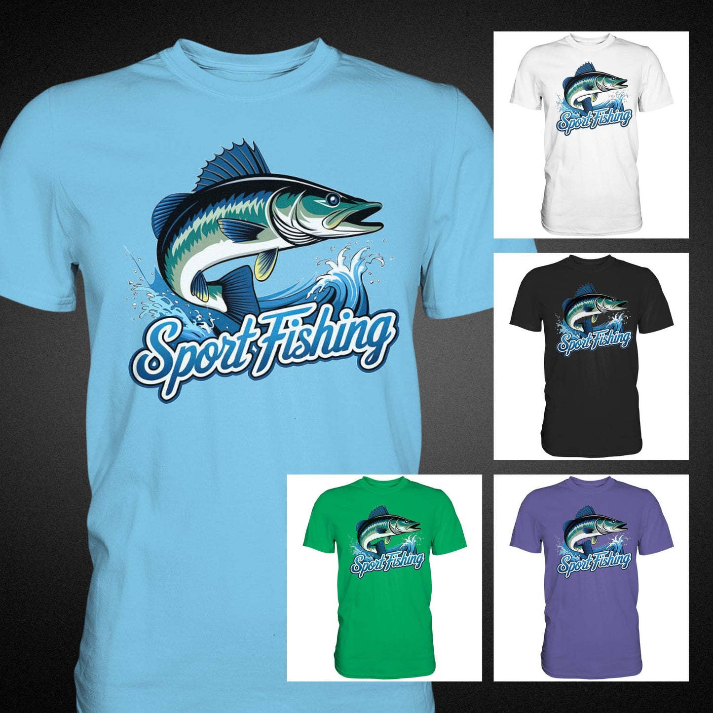 Sport Fishing Shirt – Perfektes Design mit coolem Fisch und Spruch - Premium Shirt