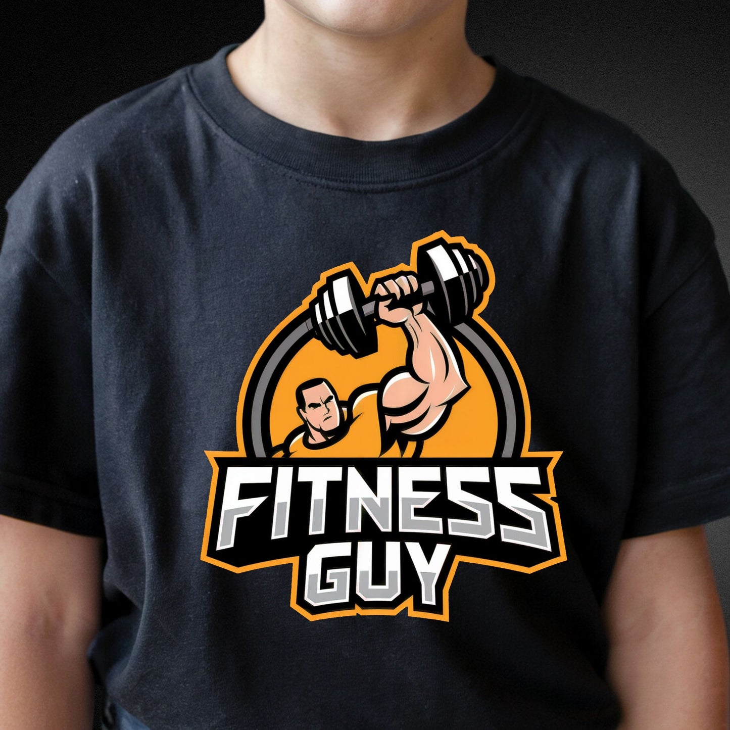 Kinder T-Shirt - Fitness Guy: Perfekt für kleine Muskelprotze & Sportbegeisterte! - Kids Premium Shirt