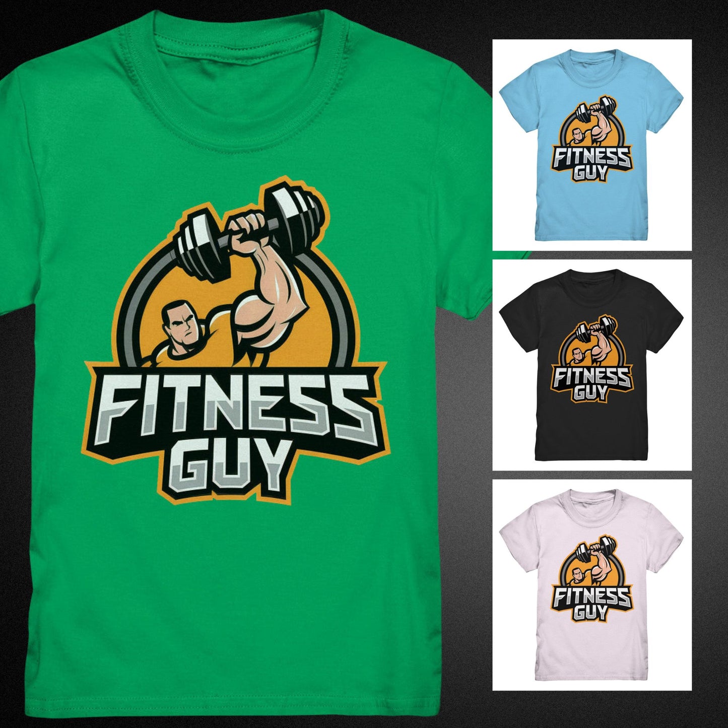 Kinder T-Shirt - Fitness Guy: Perfekt für kleine Muskelprotze & Sportbegeisterte! - Kids Premium Shirt