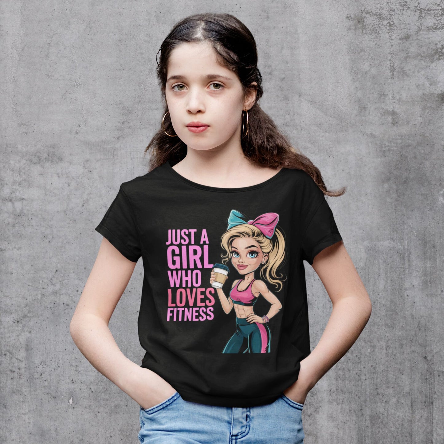 Just a Girl Who Loves Fitness - Stylisch & Kraftvoll - Kids Premium Shirt