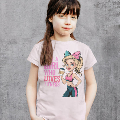 Just a Girl Who Loves Fitness - Stylisch & Kraftvoll - Kids Premium Shirt