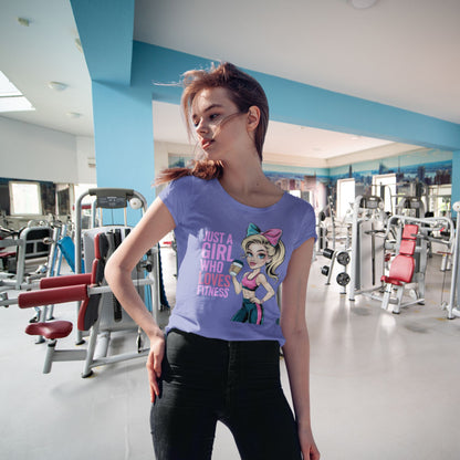 Just a Girl Who Loves Fitness - Stylisch & Kraftvoll - Premium Shirt