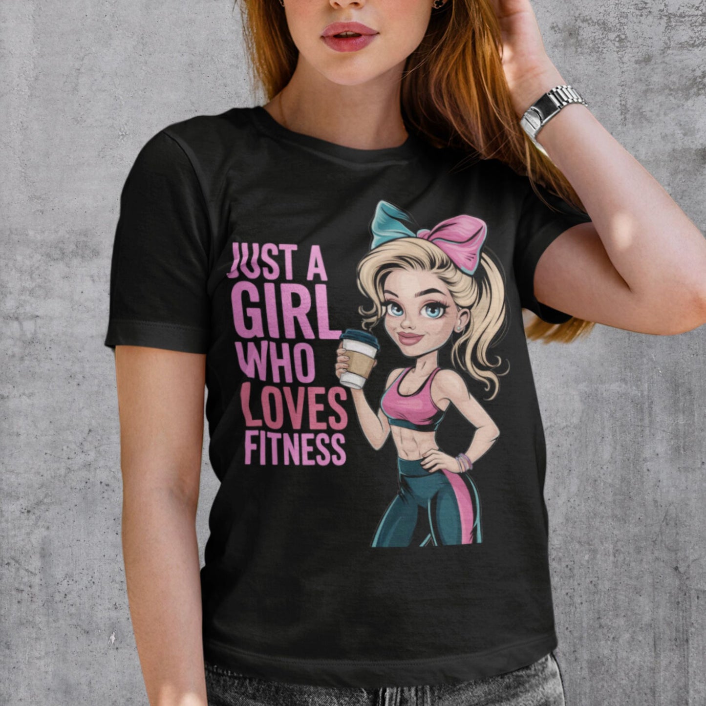 Just a Girl Who Loves Fitness - Stylisch & Kraftvoll - Premium Shirt