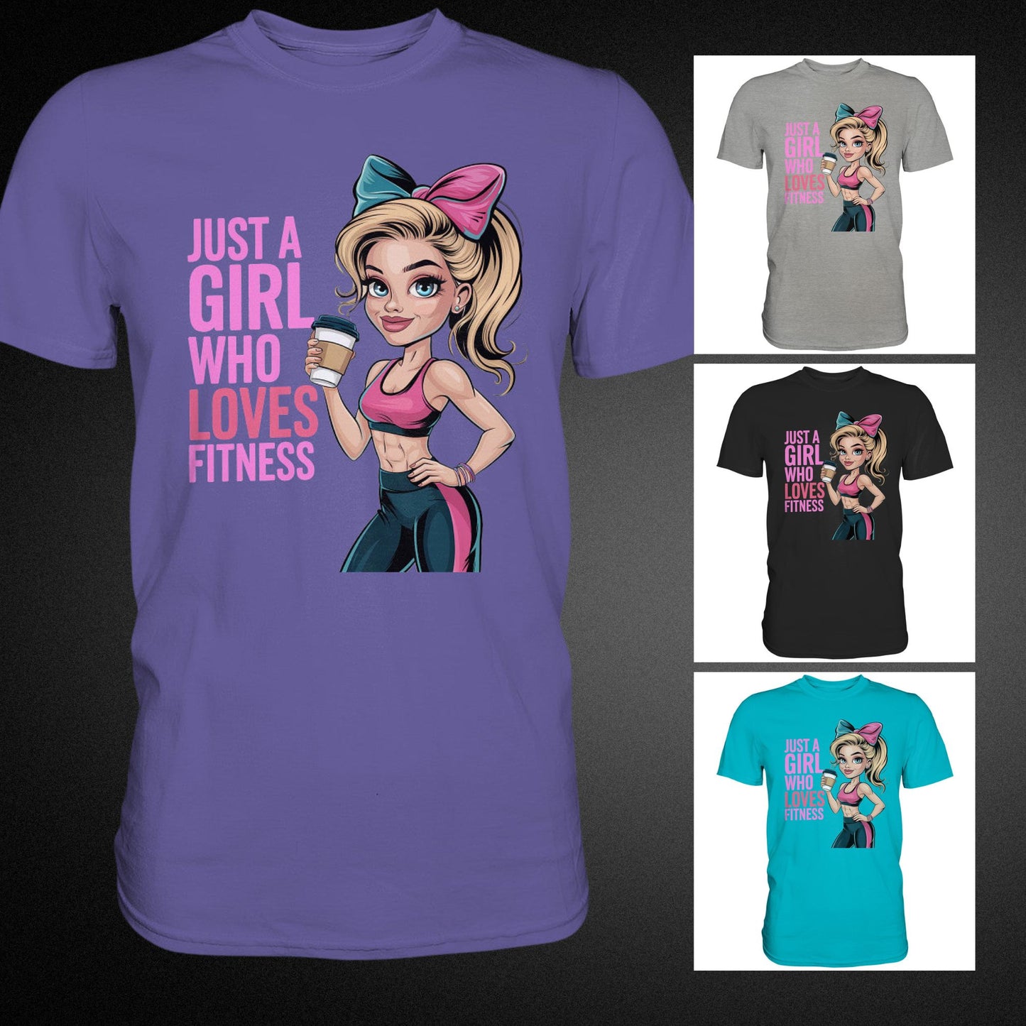 Just a Girl Who Loves Fitness - Stylisch & Kraftvoll - Premium Shirt