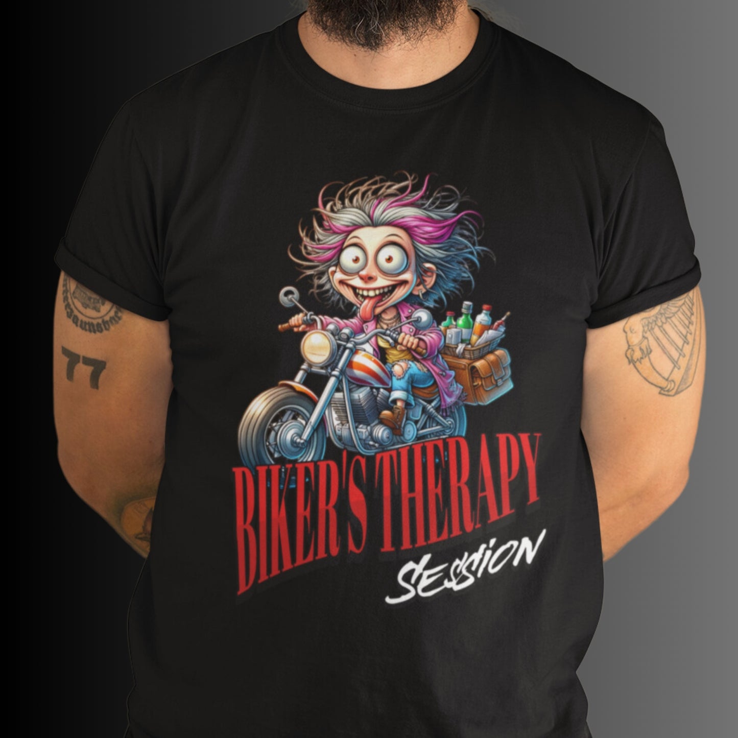 Biker Therapie T-Shirt – Perfekte Kleidung für Motorrad-Enthusiasten - Premium Shirt