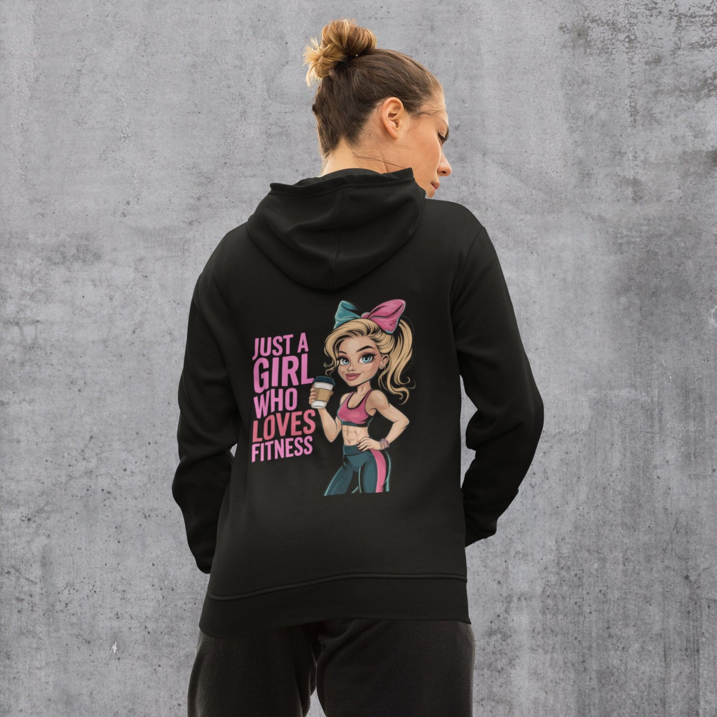 Bequemer Fitness Hoodie – 'Just a Girl Who Loves Fitness' - Premium Unisex Hoodie