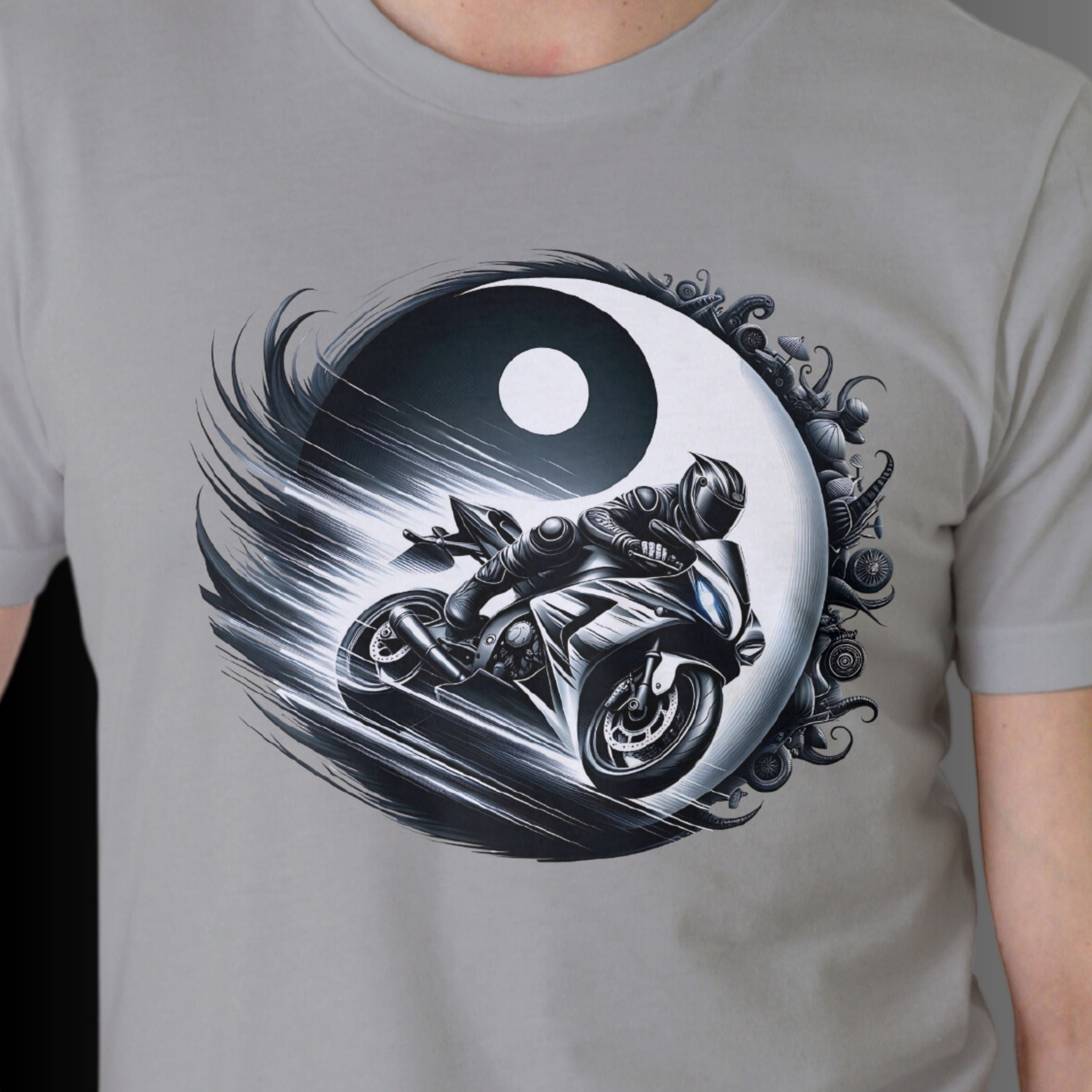 yin-und-yang-motorrad-biker-design-premium-shirt