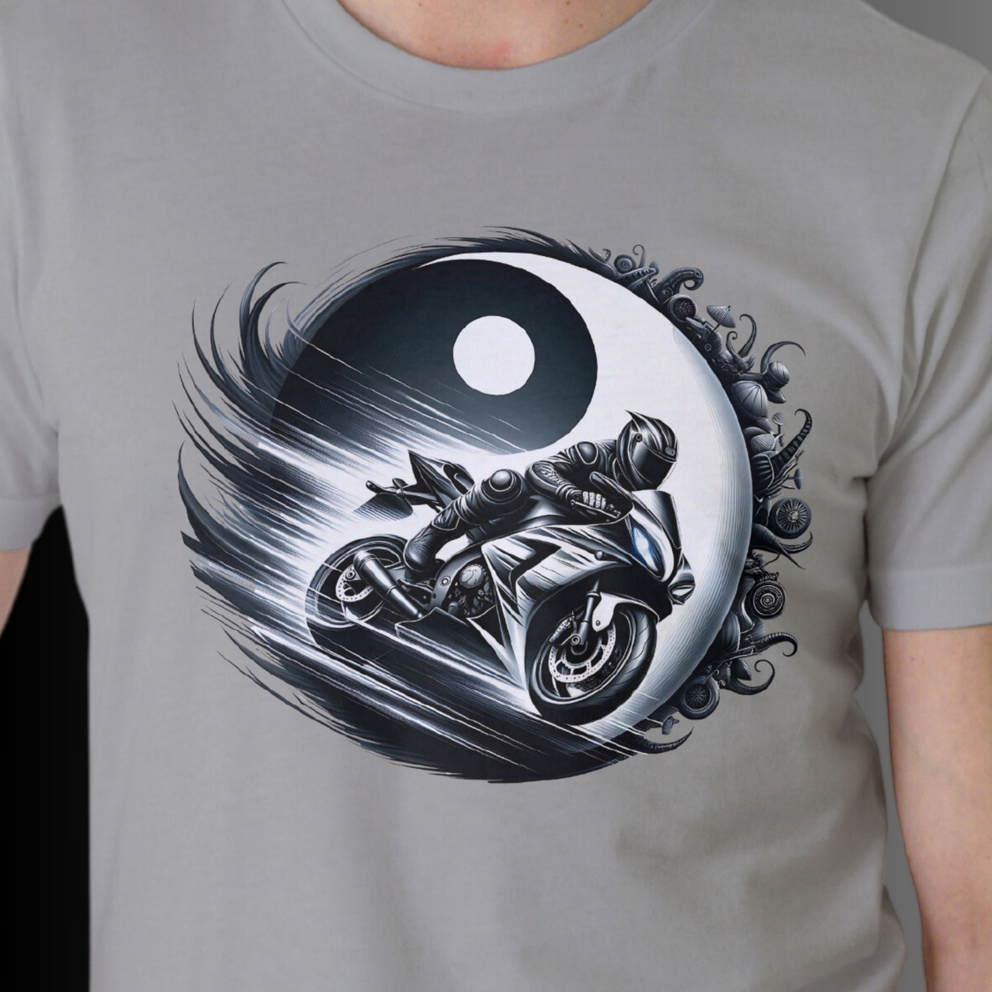 Yin und Yang Biker Shirt - Ein Muss für alle Motorradliebhaber! - Unisex Premium Shirt