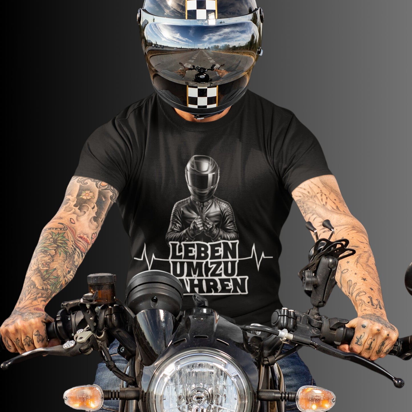 Leben um zu fahren - Statement für Motorradfahrer, Motorradfahrerinnen, Biker, Bikerin - Premium Shirt