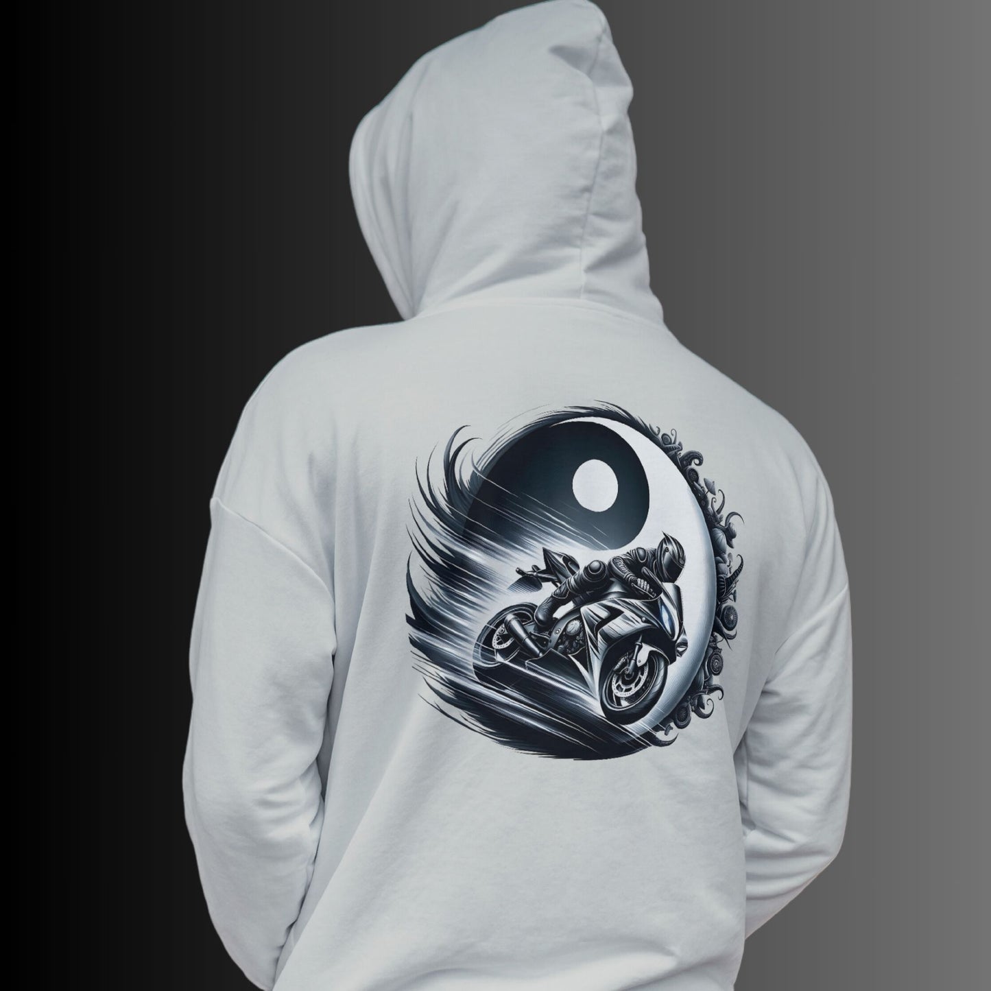 Yin und Yang Biker Hoodie – Perfekt für Motorrad-Enthusiasten - Premium Unisex Hoodie