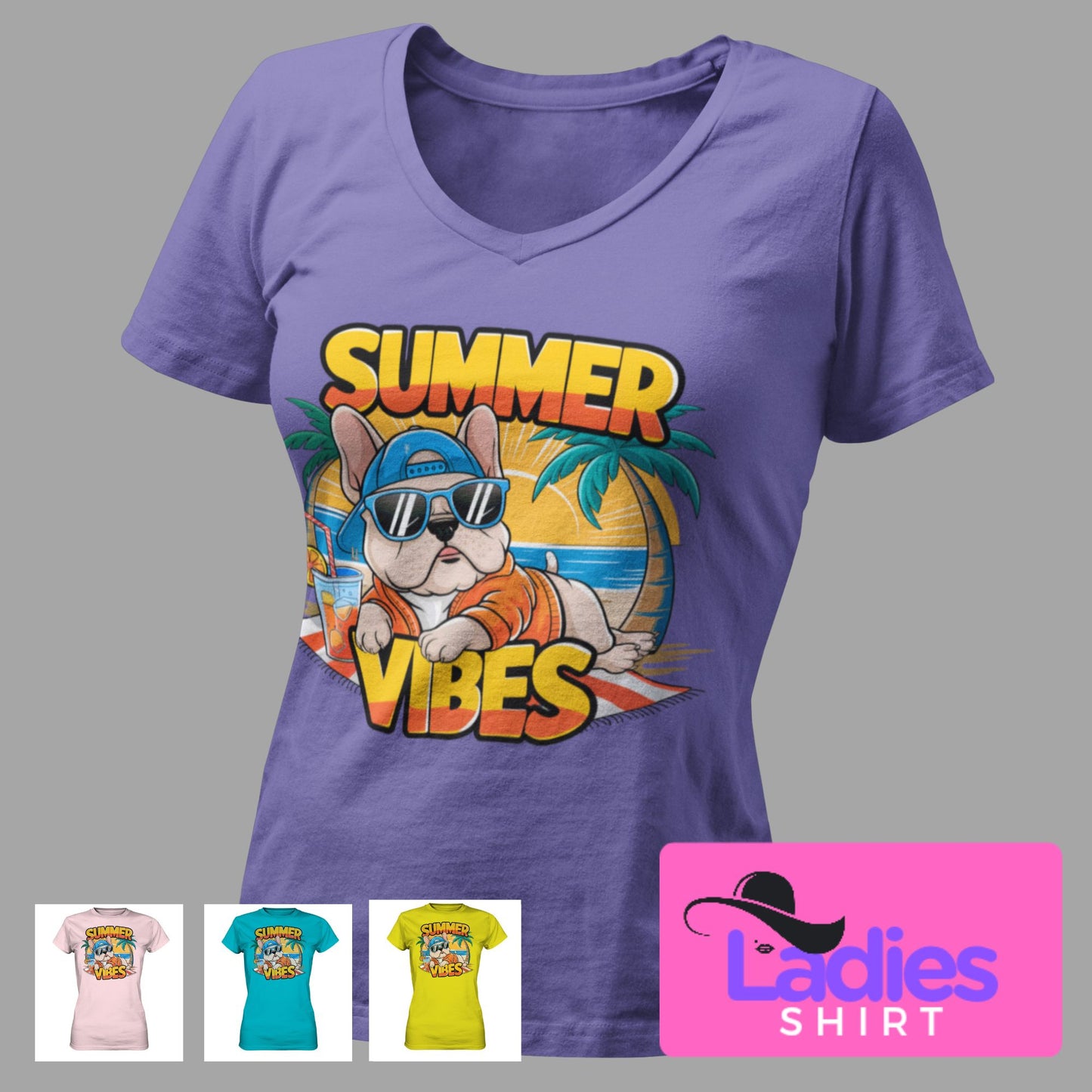 summer vibes dunkel - Ladies Premium Shirt