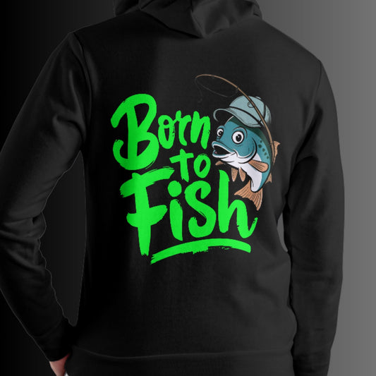 Born to Fish: Beidseitig Bedruckter Hoodie für Angler und Fischliebhaber - Premium Unisex Hoodie