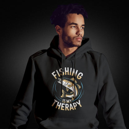 Fishing is my therapy - beidseitig bedruckter Angler-Hoodie - Premium Unisex Hoodie