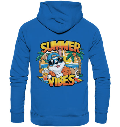 Summer Vibes - Hund entspannt am Strand - Premium Unisex Hoodie