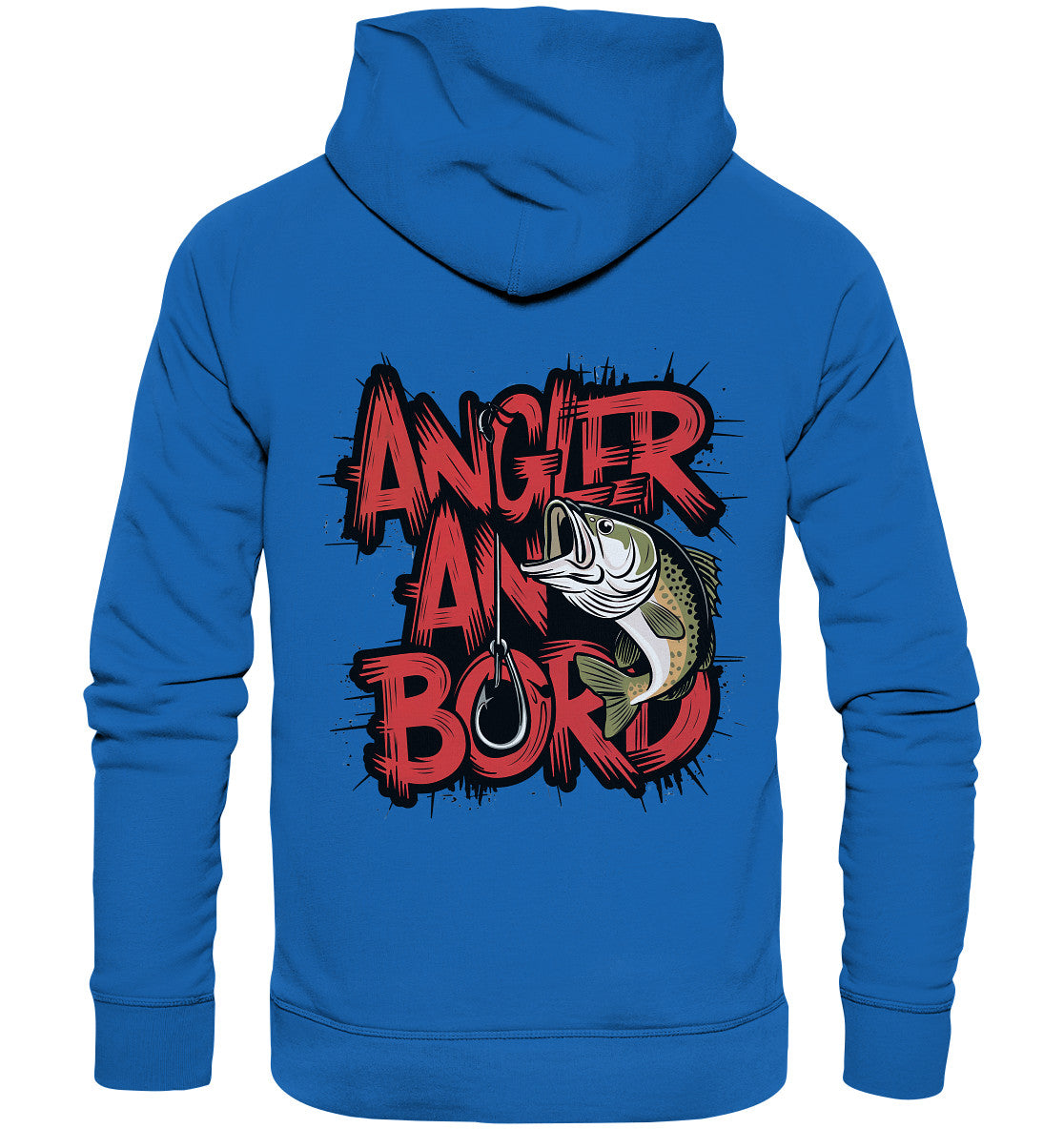 Stylischer Hoodie für Angler - Angler an Bord! | Fisch Motiv und cooler Schriftzug - Premium Unisex Hoodie