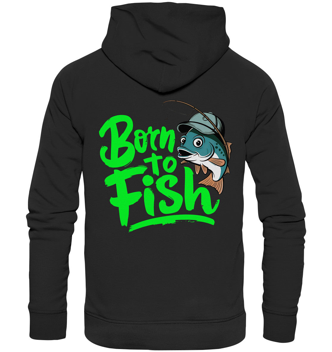 Born to Fish: Beidseitig Bedruckter Hoodie für Angler und Fischliebhaber - Premium Unisex Hoodie