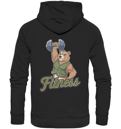 PowerBear beidseitig bedruckter Hoodie - Krafttraining, Fitness, Gym - Premium Unisex Hoodie