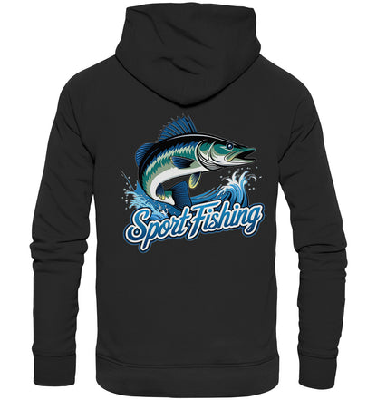 Sport Fishing Hoodie – Perfektes Design mit coolem Fisch und Spruch - Premium Unisex Hoodie