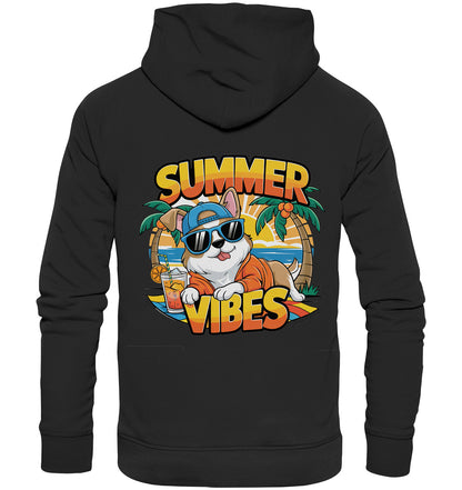 Summer Vibes - Hund entspannt am Strand - Premium Unisex Hoodie