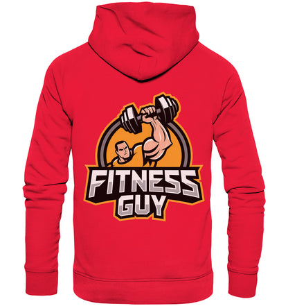 Hoodie Fitness Guy mit Muskel-Handhantel-Motiv - Perfekt für Sportbegeisterte! - Premium Unisex Hoodie