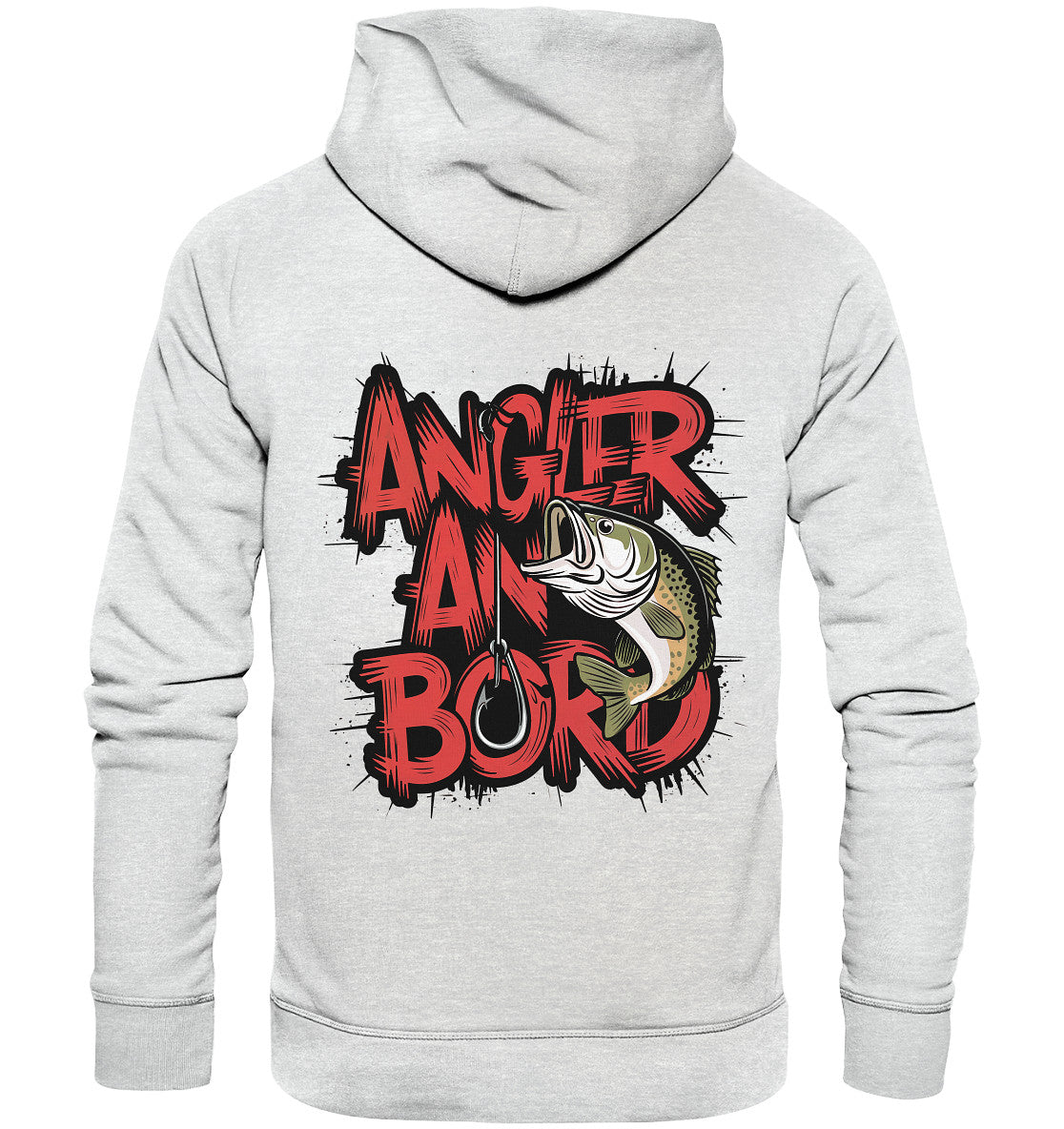 Stylischer Hoodie für Angler - Angler an Bord! | Fisch Motiv und cooler Schriftzug - Premium Unisex Hoodie