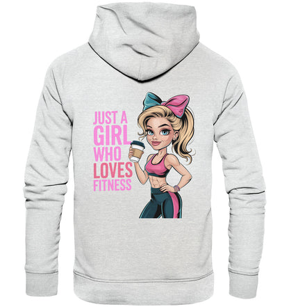 Bequemer Fitness Hoodie – 'Just a Girl Who Loves Fitness' - Premium Unisex Hoodie