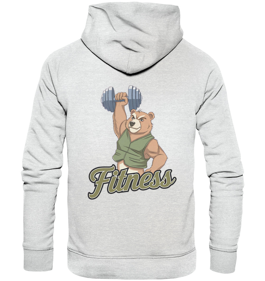 PowerBear beidseitig bedruckter Hoodie - Krafttraining, Fitness, Gym - Premium Unisex Hoodie