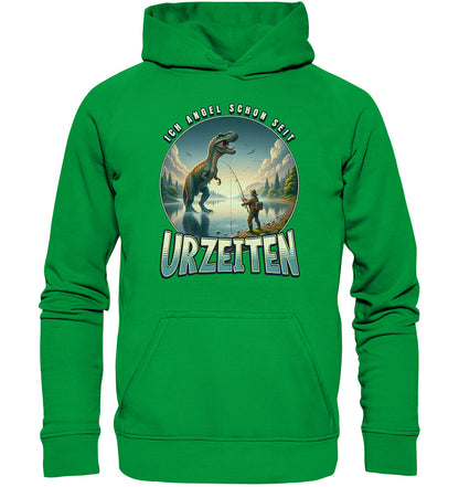 Ich angel schon seit Urzeiten - Unisex Hoodie für Anglerinnen und Angler