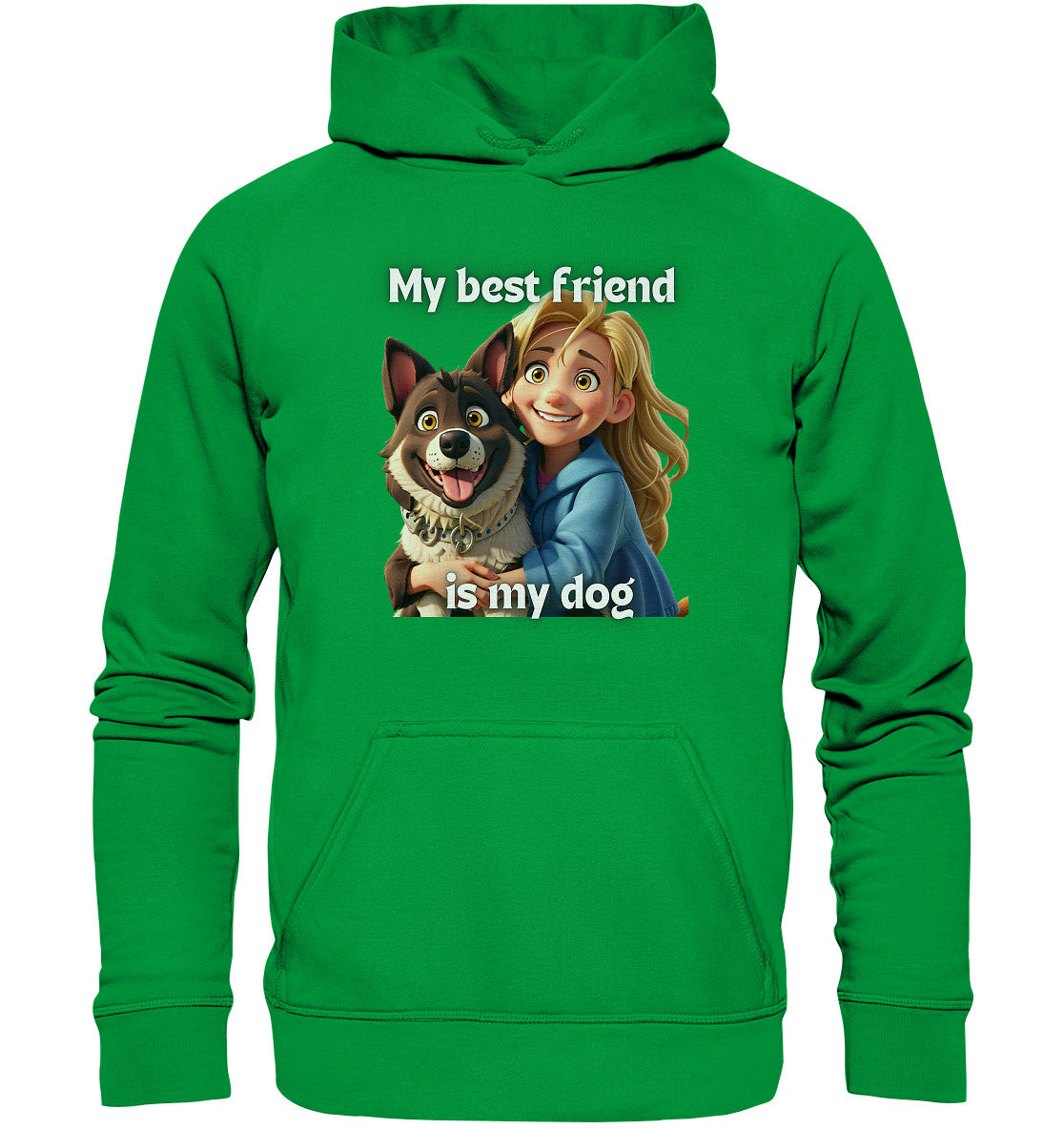 My best friend is my dog - girl and dog - Basic Unisex Hoodie