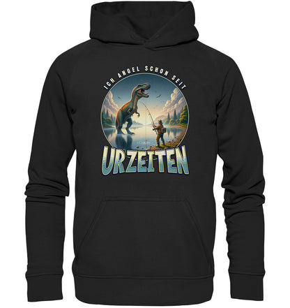 Ich angel schon seit Urzeiten - Unisex Hoodie für Anglerinnen und Angler