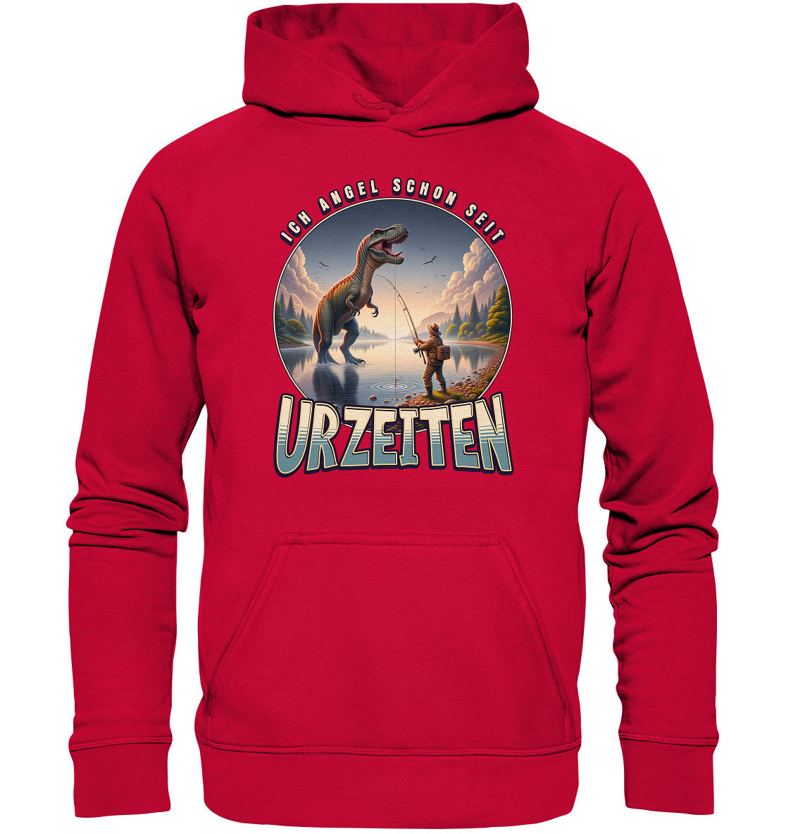 Ich angel schon seit Urzeiten - Unisex Hoodie für Anglerinnen und Angler