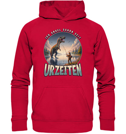 Ich angel schon seit Urzeiten - Unisex Hoodie für Anglerinnen und Angler