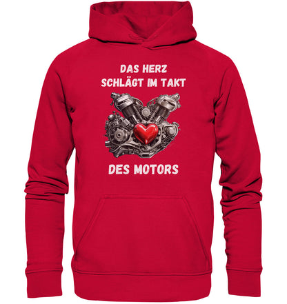 Das Herz schlägt im Takt des Motors - Basic Unisex Hoodie