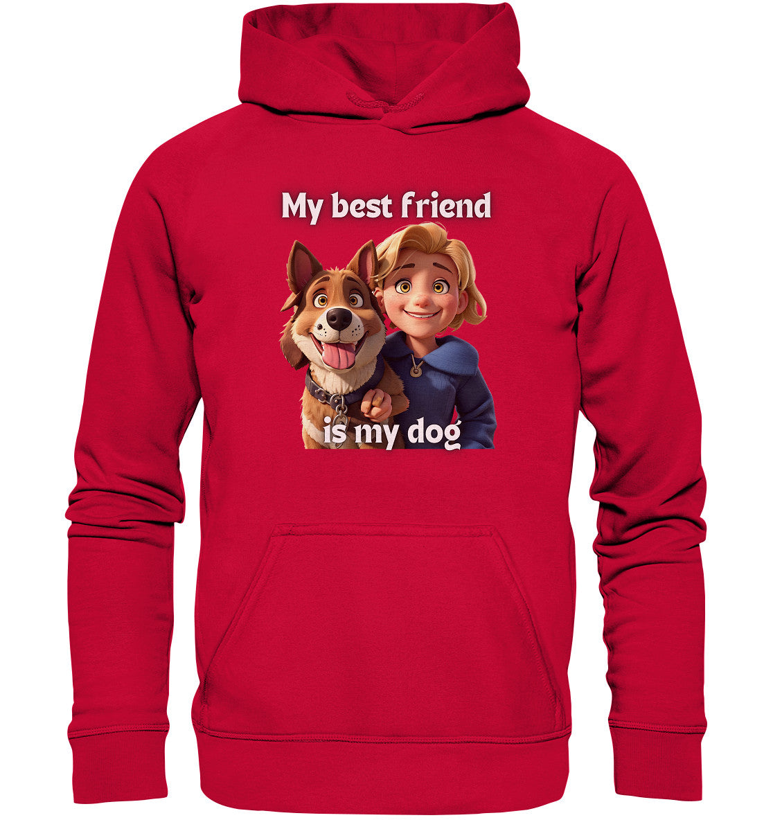 My best friend is my dog - boy and dog - Basic Unisex Hoodie