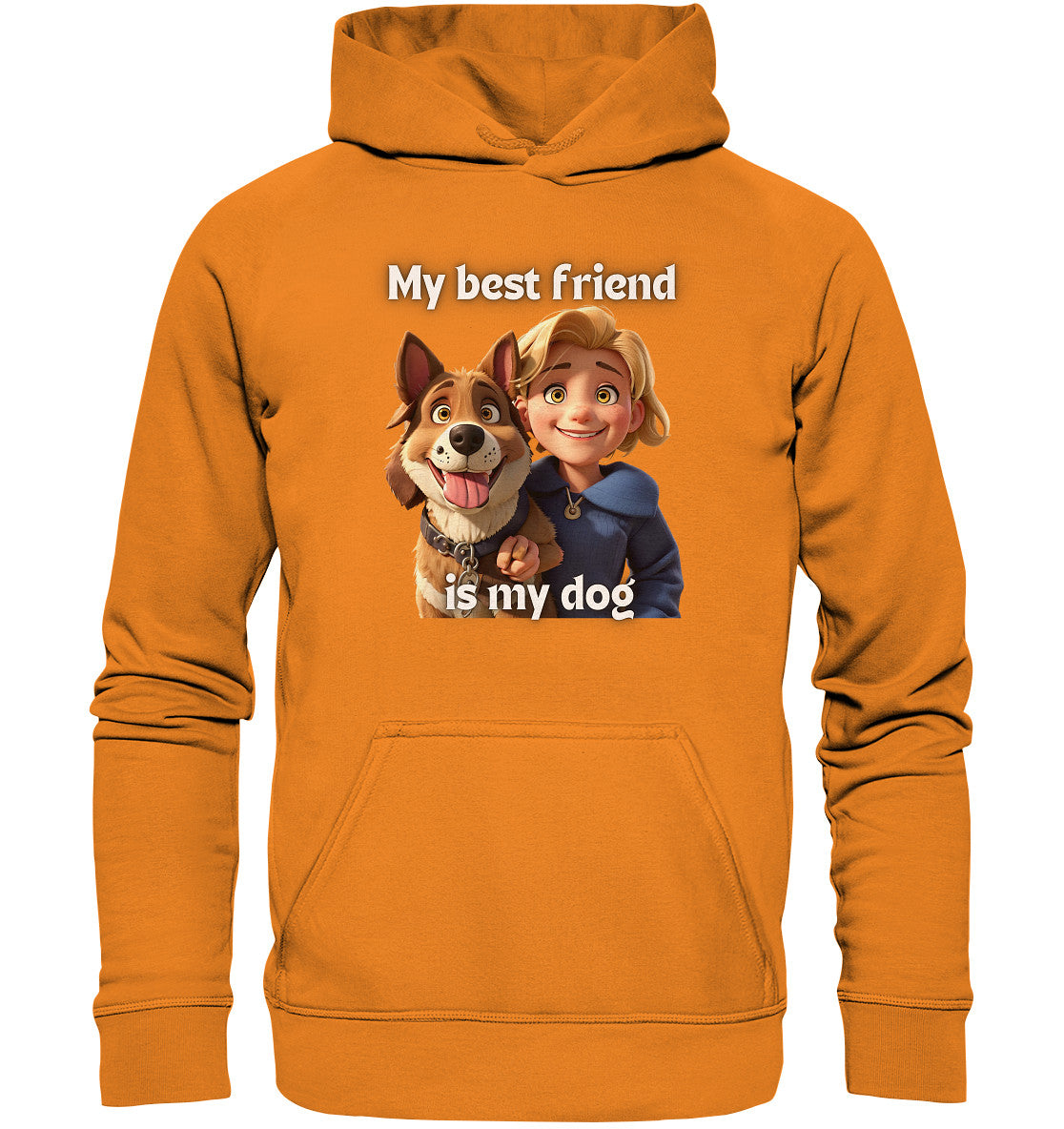 My best friend is my dog - boy and dog - Basic Unisex Hoodie