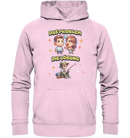 Das Problem, die Lösung - Lustiges Design für Angler -  Unisex Hoodie zum Angeln