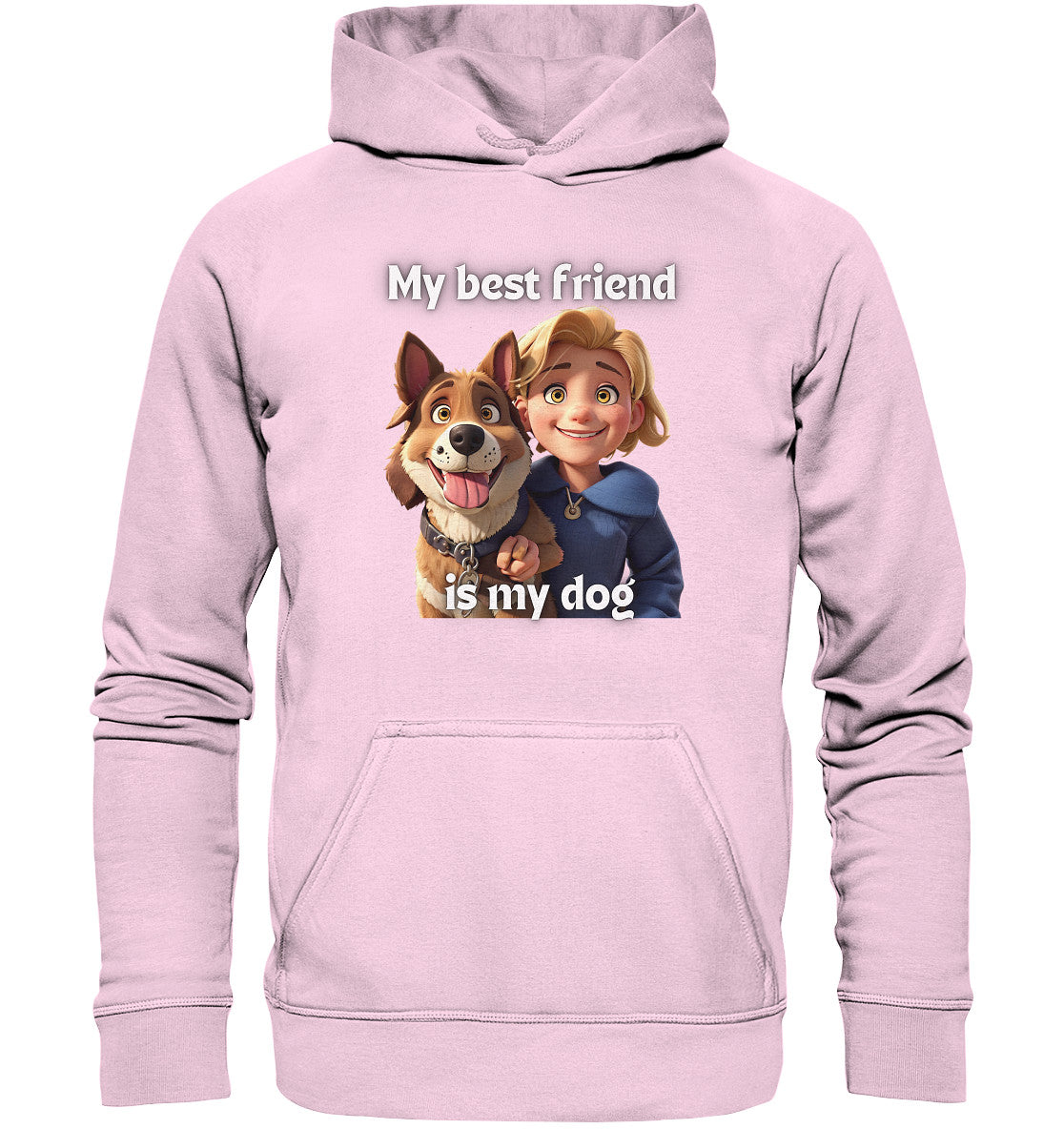 My best friend is my dog - boy and dog - Basic Unisex Hoodie