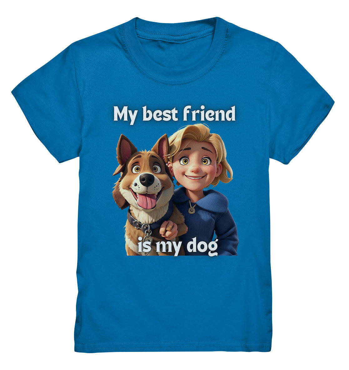 My best friend is my dog - boy and dog - Kids Premium Shirt