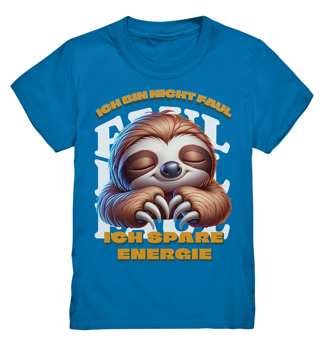 Ich bin nicht faul, ich spare Energie - Faultier Design - Kids Premium Shirt