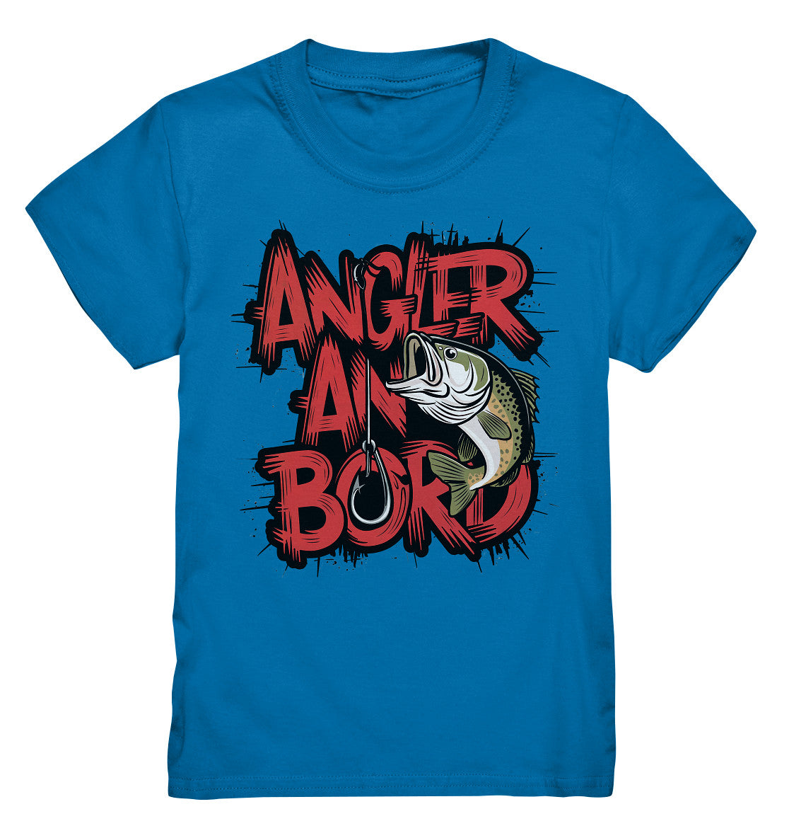 Kinder T-Shirt 'Angler an Bord' mit Fischmotiv und coolem Schriftzug - Perfekt für kleine Angelfans! - Kids Premium Shirt