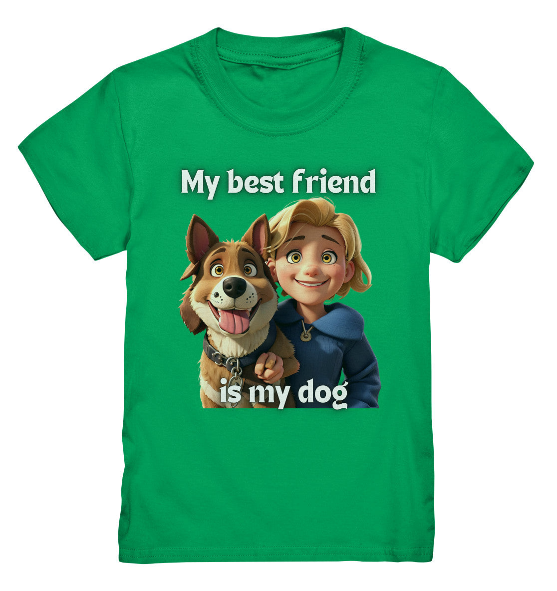 My best friend is my dog - boy and dog - Kids Premium Shirt