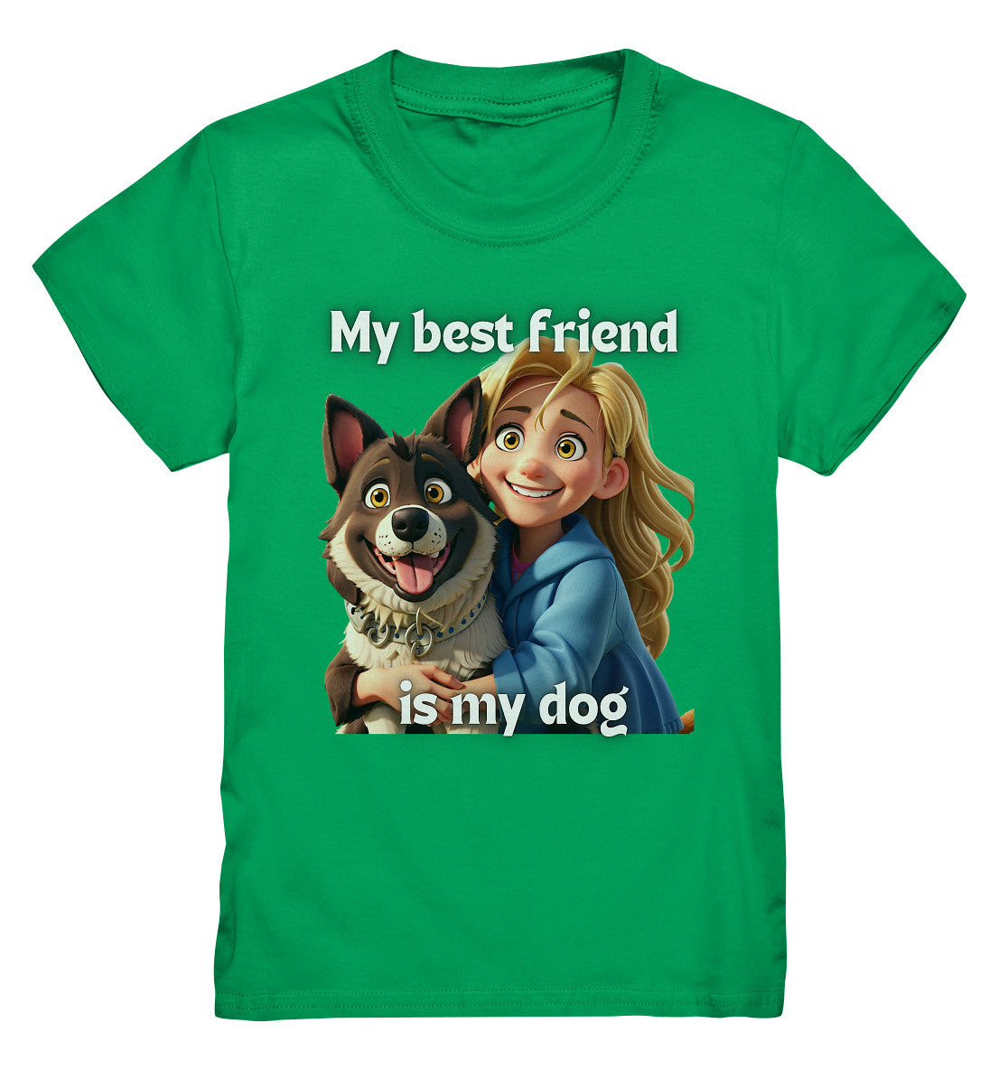 My best friend is my dog - girl and dog - Kids Premium Shirt