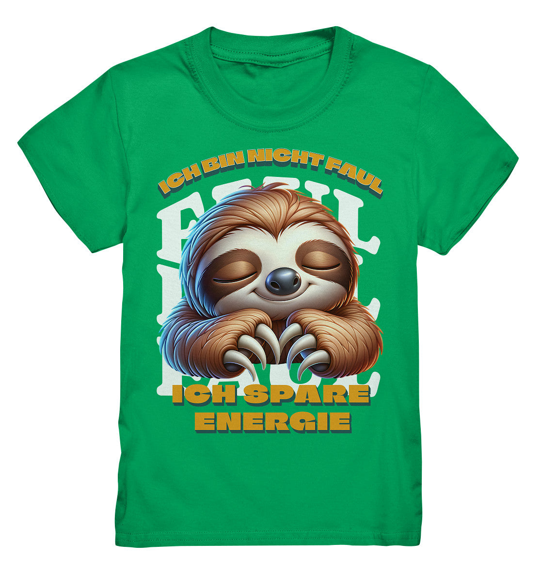 Ich bin nicht faul, ich spare Energie - Faultier Design - Kids Premium Shirt