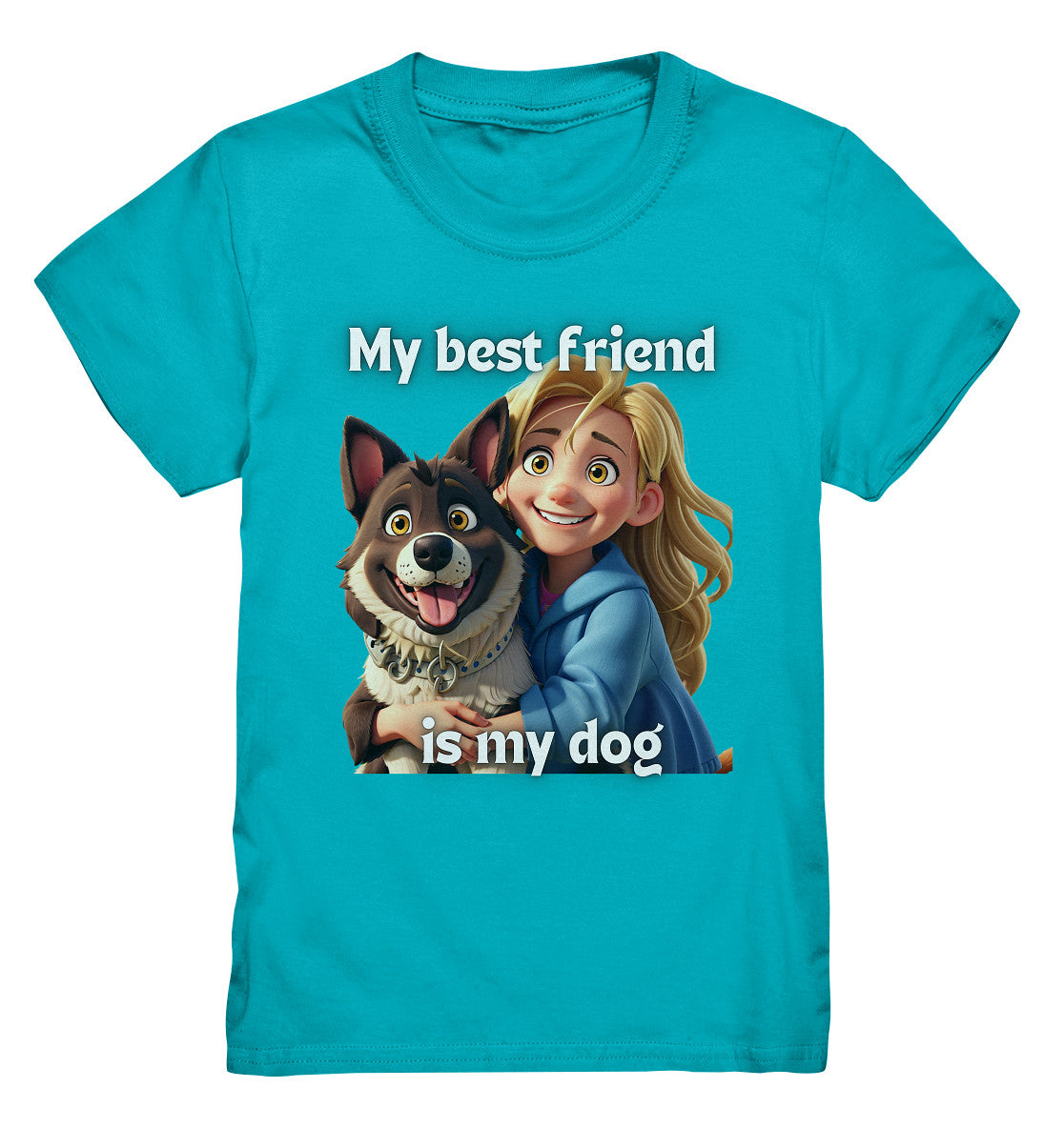 My best friend is my dog - girl and dog - Kids Premium Shirt