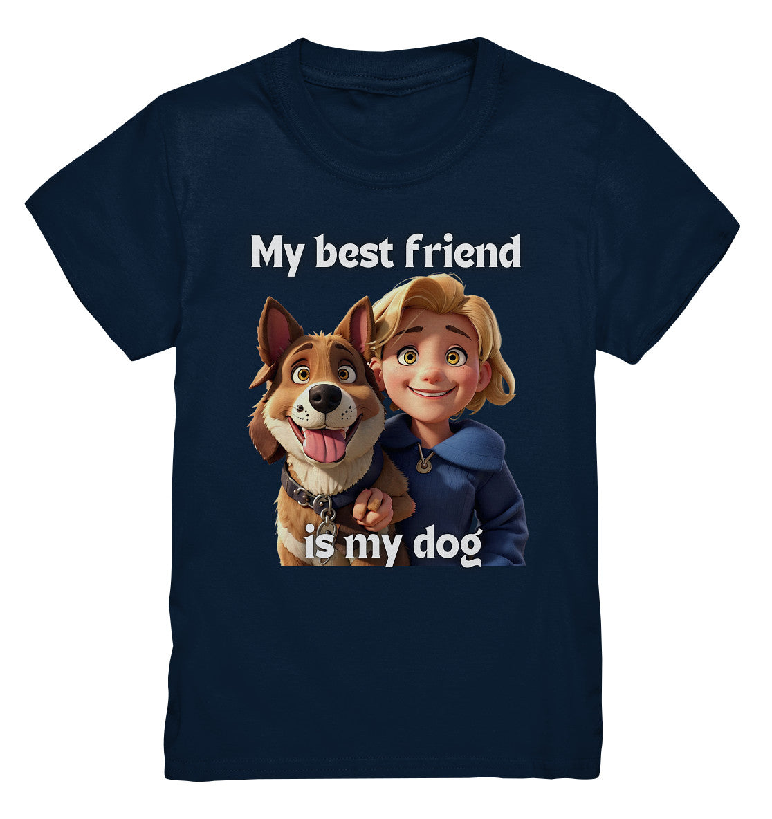 My best friend is my dog - boy and dog - Kids Premium Shirt