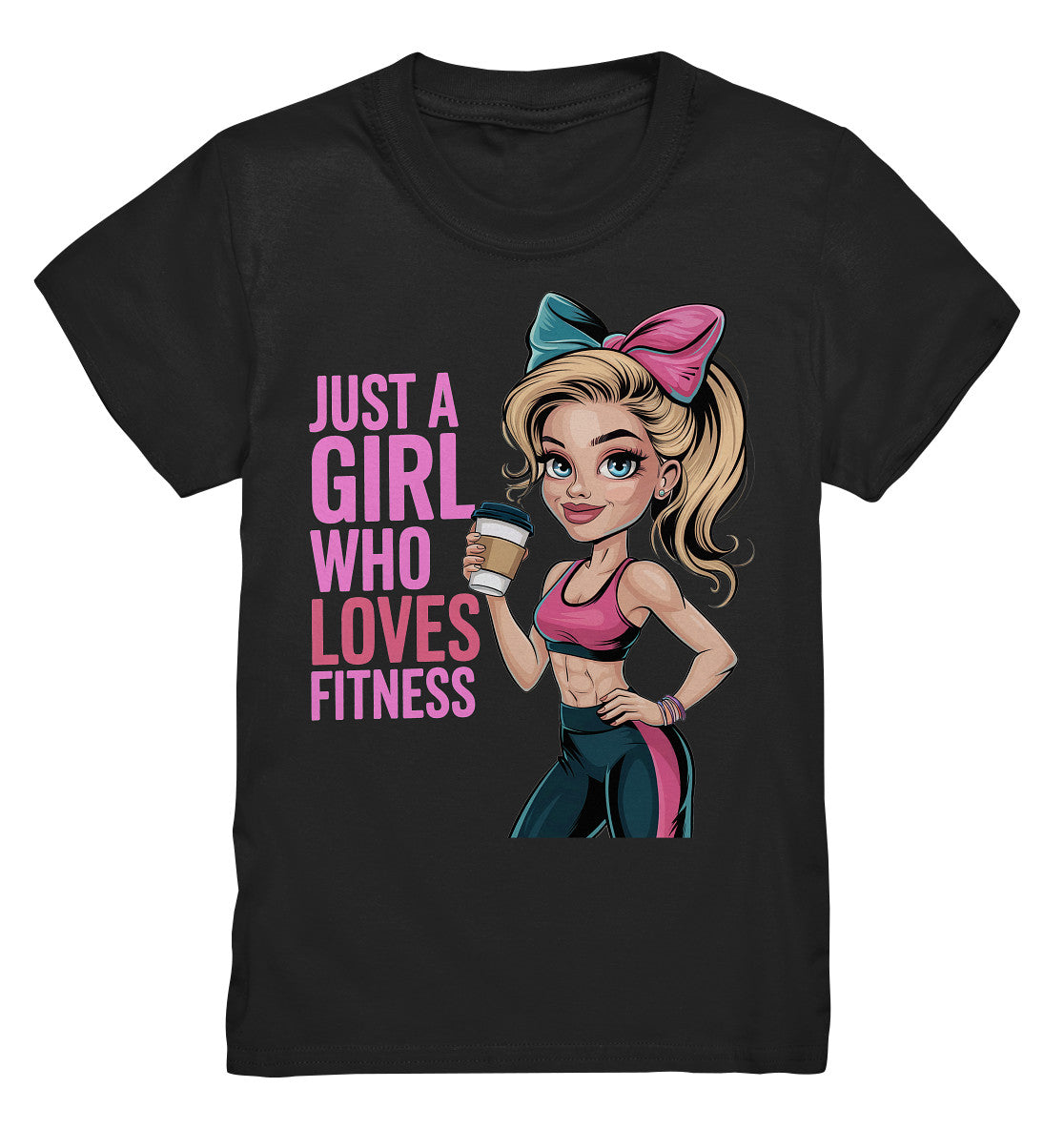 Just a Girl Who Loves Fitness - Stylisch & Kraftvoll - Kids Premium Shirt