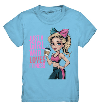 Just a Girl Who Loves Fitness - Stylisch & Kraftvoll - Kids Premium Shirt