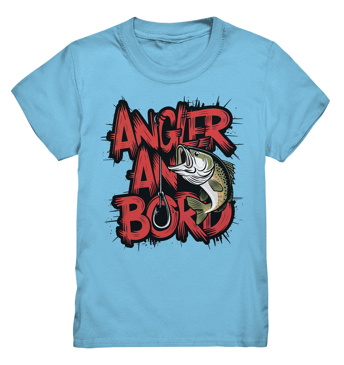 Kinder T-Shirt 'Angler an Bord' mit Fischmotiv und coolem Schriftzug - Perfekt für kleine Angelfans! - Kids Premium Shirt