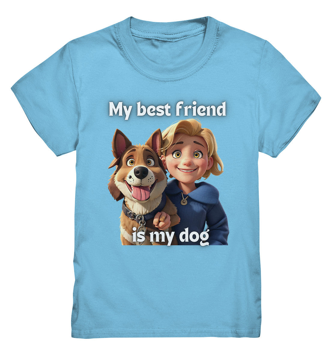 My best friend is my dog - boy and dog - Kids Premium Shirt